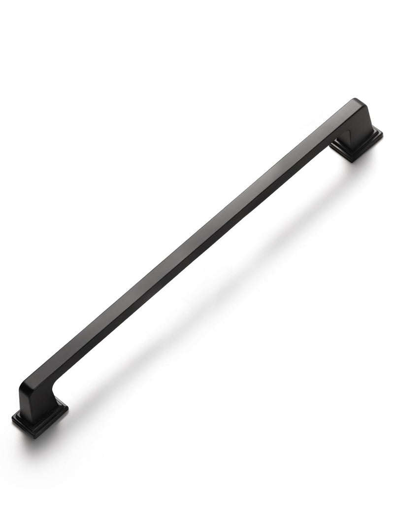 5 Pack Black Cabinet Pulls Square 6.3"(160mm) Hole Center Matte Black Cabinet Handles Drawer Pulls Cupboard Kitchen Hardware 5 Pack