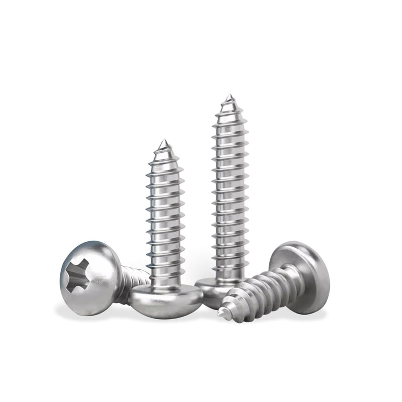 [Australia - AusPower] - #4 x 1/4"(1/4" to 1-1/2" Available) Pan Head Phillips Screws Sheet Metal Self-Tapping Screws, 304 Stainless Steel Screw, 100 PCS #4 x 1/4" 