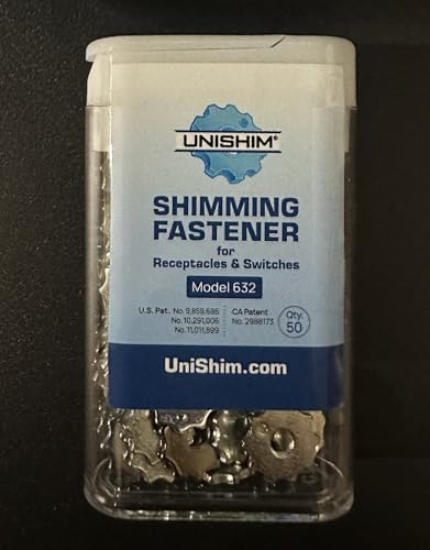 UniShim adjustable outlet spacers, 50-pack, shown in product image