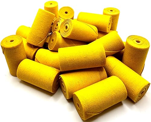 Pro-Graad 25-pack 3/4-inch yellow cloth buffing and polishing cartridge roll kit with buffing wheels