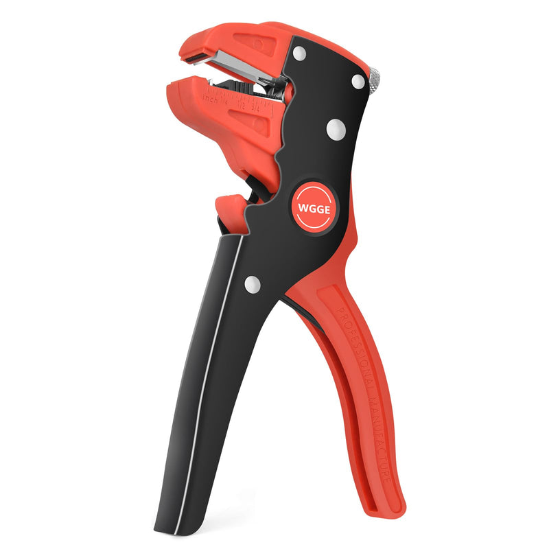 [Australia - AusPower] - WGGE Automatic Wire Stripper and Cutter, 2 IN 1 Wire Stripper Tool, Adjustable 10-24 AWG Electrical Cable Wire Stripping Tool for Electronic and Automotive Repair, Eagle Nose Pliers (7-Inch) 