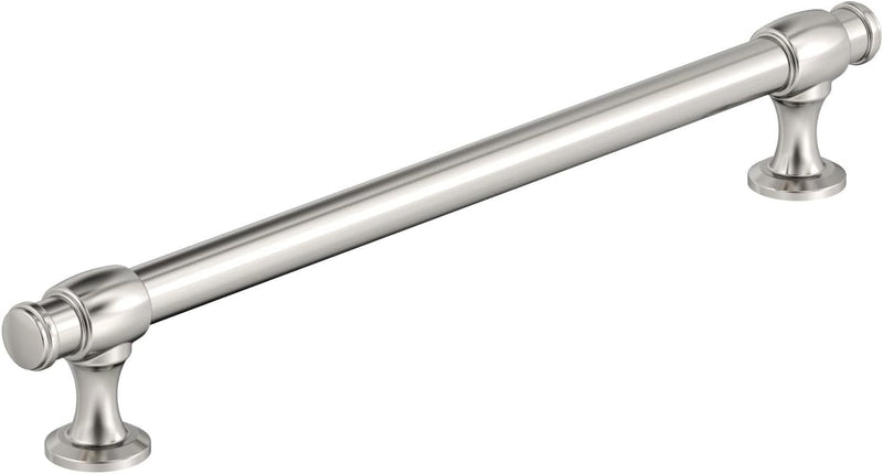 Amerock BP36768PN | Winsome 7-9/16 inch (192 mm) Center-to-Center Polished Nickel Cabinet Pull | Kitchen Cabinet Hardware | Furniture Hardware | Drawer Handle