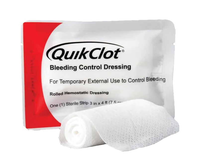 [Australia - AusPower] - QuikClot® Clotting Gauze | Bleeding Hemmorhage Control Dressing 3" x 48" (4ft) by Teleflex | Public Access Hemostatic 