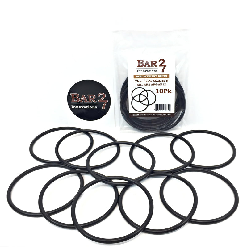 [Australia - AusPower] - Bar27 Rock Tumbler Replacement Drive Belts 10 Pack Compatible with Thumlers A-R1, A-R2, A-R6, A-R12, B #401, Black 