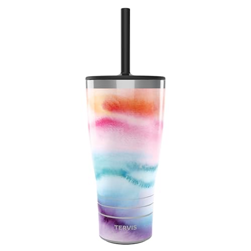 Tervis Traveler Yao Cheng Daydreaming Triple Walled Insulated Tumbler Travel Cup Keeps Drinks Cold & Hot, 30oz - with Straw Lid, Stainless Steel