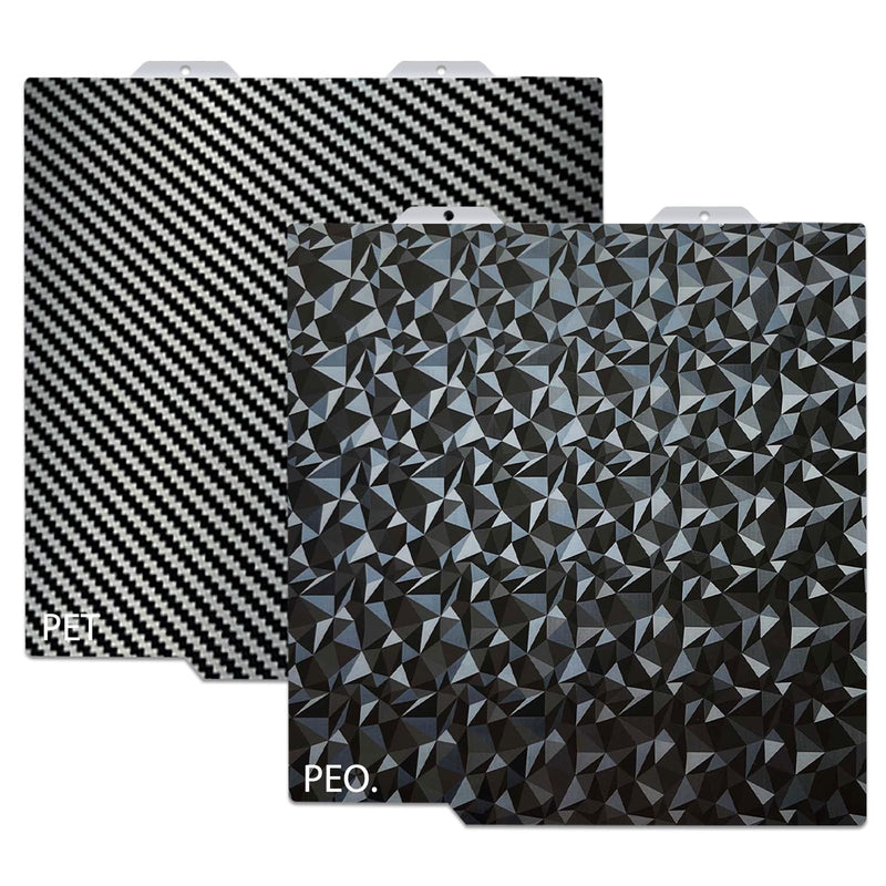 [Australia - AusPower] - PEO PET build plate for Bambu Lab A1 mini 3D printer,184x184mm Spring Steel Plate,Double Sided Flexible Sheet Removable Platform (Diamond PEO+Carbon Fiber PET) Smooth PEO+Smooth PET 