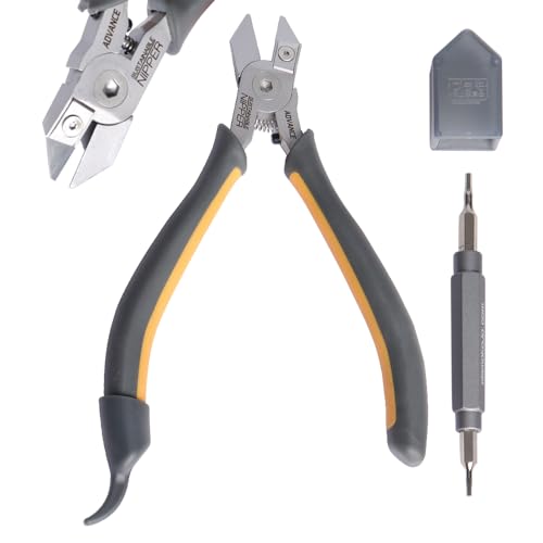 GUNDDIYCLUB KJ025 model nippers with ultra-thin replaceable blade and non-slip grip for plastic models