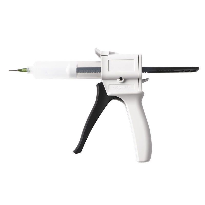 [Australia - AusPower] - 30ml Dispenser Glue Gun, Plastic Manual Single Tube Glueing Gun Hot Melt Adhesive Dispensers Glues Guns Singling Liquid Handle Dental Impression Mixing Tool for Pressing Squeezing DIY Crafting 