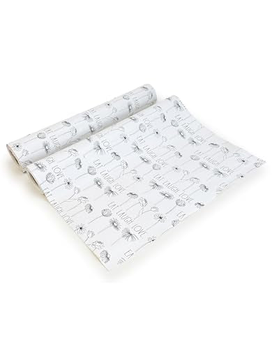 Rae Dunn Shelf Liner - Drawer Liner and Cabinet Liner - Decorative Anti-Slip and Shelf Liners for Kitchen Cabinets, Pantry Shelves, Dresser Drawers (Eat. Love. Laugh. 2 Pack) Eat. Love. Laugh. 2 Pack