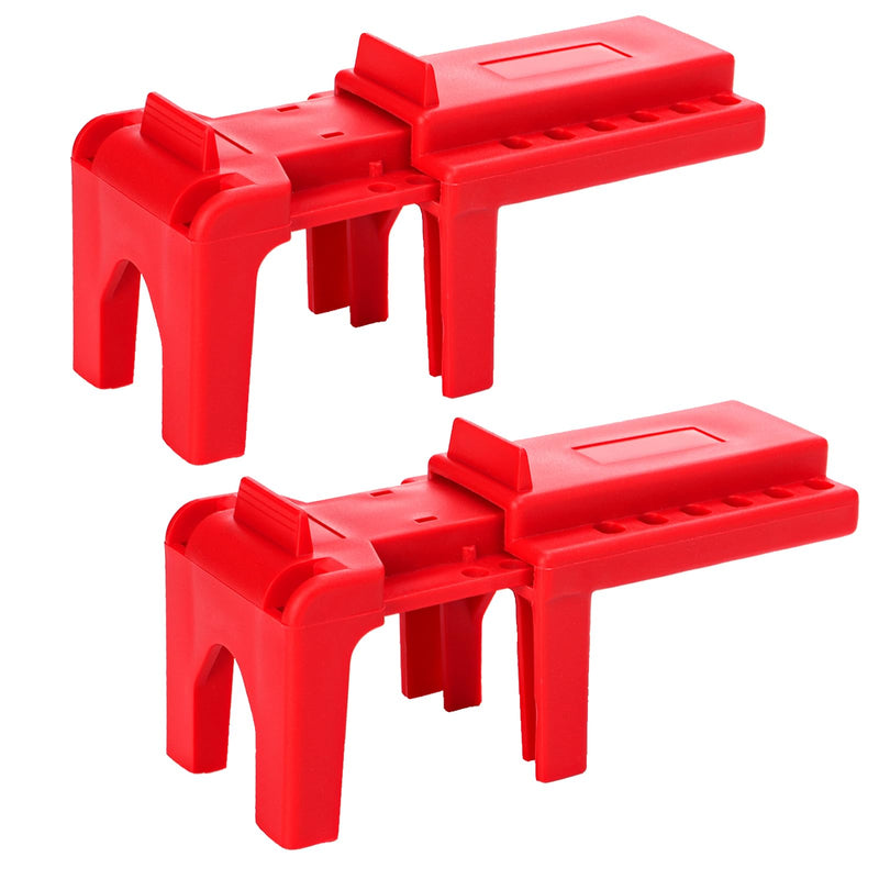[Australia - AusPower] - Frcctre 2 Pack Ball Valve Lockout, Small Adjustable Safety Lock Industrial Faucet Handle Lock Pipe Valve Locking Device Water Spigot Lock for 1/2"-2-1/2" Outside Pipe Diameter 