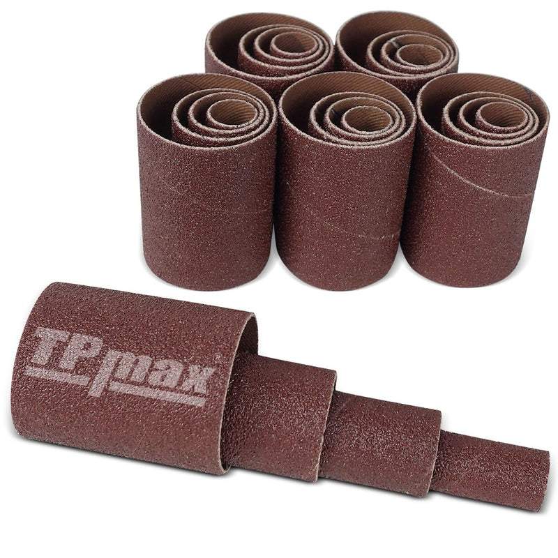 [Australia - AusPower] - 24-Pack Spindle Sanding Sleeves - 60 Grit - 2-Inch Length - Assorted Diameters of 1/2 in, 3/4 in, 1 in, and 1-1/2 inches 60 Grit(24 pk) 