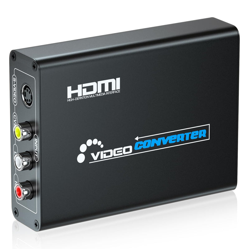 [Australia - AusPower] - RCA Svideo to HDMI Converter, RCA and Svideo Cables Included, Mezcenoy Svideo Composite AV RCA to HDMI Converter for PS1/PS2/Wii/NGC/DVD/VHS/VCR 