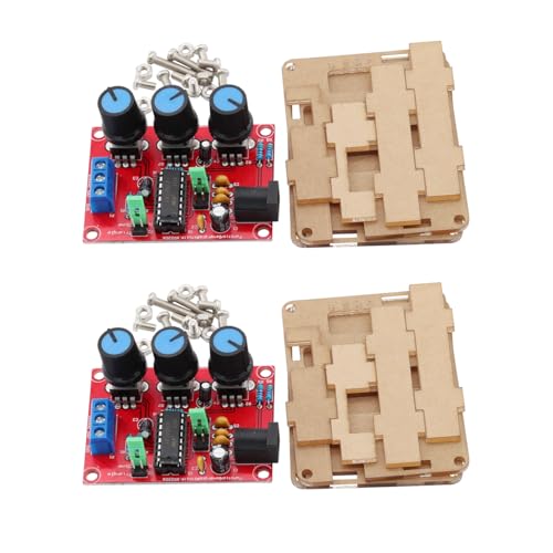 2 Sets XR2206 High Precision Function Signal Generator Kit, 1Hz-1MHz, Adjustable Frequency Amplitude, Sine Wave/Triangular Wave/Square Wave, with Instruction Manual