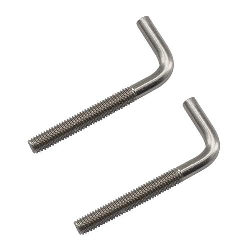 SeeRaphee M12x200mm 304 stainless steel L shape foundation bolts, right angle anchor bolts, 2-piece set