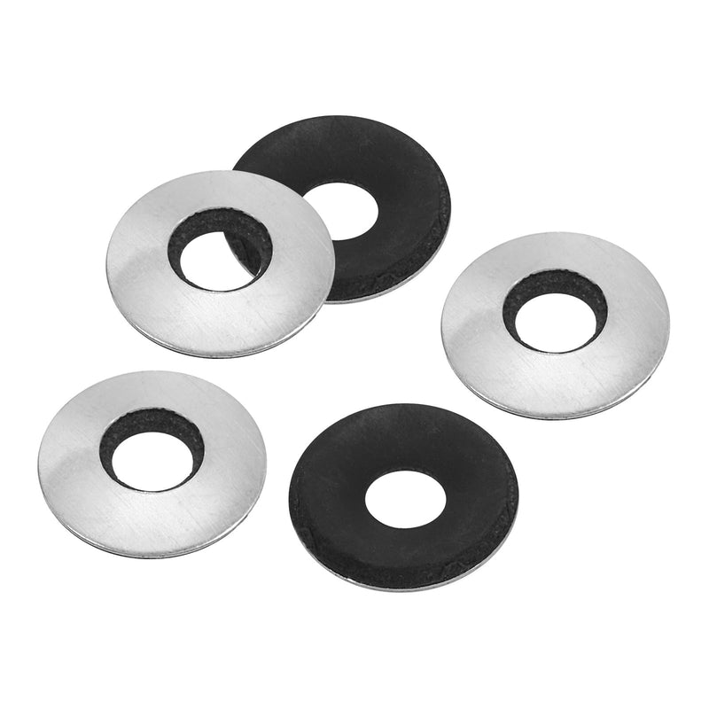[Australia - AusPower] - PATIKIL 1/4"x5/8" Aluminum EPDM Bonded Sealing Neoprene Rubber Sealing Washers, 100 Pieces Neoprene Rubber Backed Screw Gasket for Machinery Ships Roof (#14x1/4") 1/4"x5/8" 