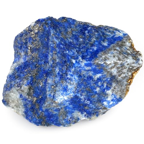YATOJUZI Lapis Lazuli 1.8-2.2" Natural Raw Stones and Healing Crystals Large Stone Rough Crystal Rocks for Tumbling Cabbing Polishing Fountain Rocks Decoration 1PCS