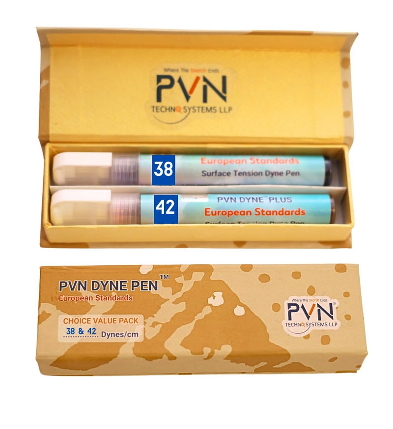 [Australia - AusPower] - PVN DYNE Plus Pen 38 & 42 Dynes/cm [Choice Value Pack] for Surface Tension-Treatment Measurement,Pack of 2, Violet 
