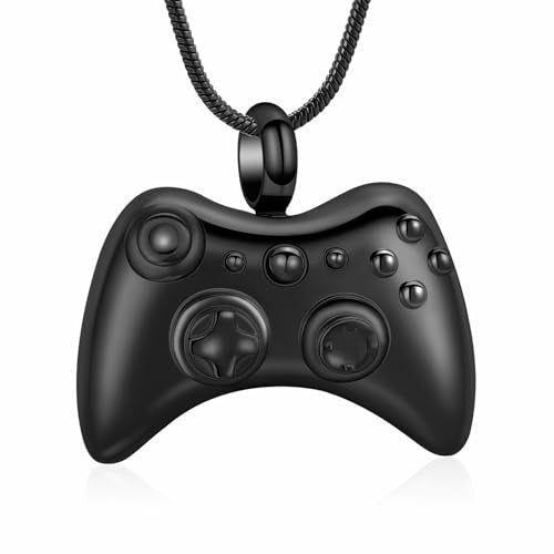 shajwo Game Controller Urn Necklaces for Ashes for Men Black