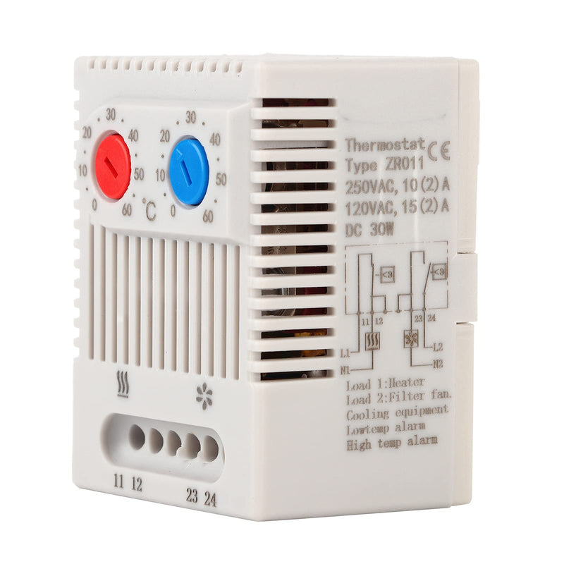 [Australia - AusPower] - Adjustable Mechanical Thermostat Switch, Impact Resistance, 35mm DIN Rail (ZR011) 