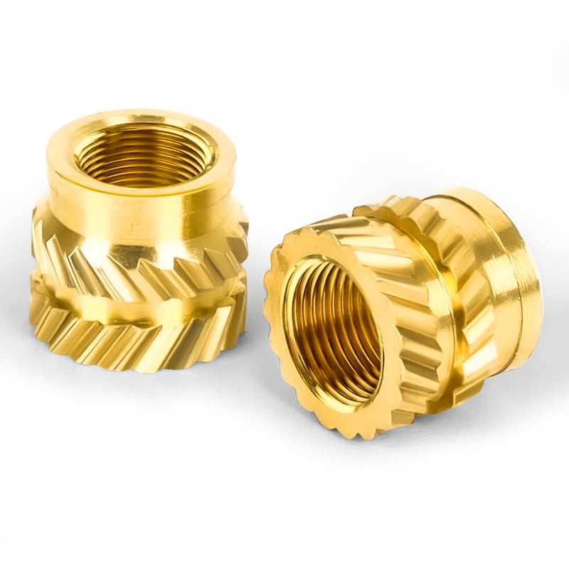 [Australia - AusPower] - M3 Threaded Inserts, M3 x 6mm x 5mm Metric knurled Nuts, 3D Printing Brass Nuts Female Threaded Inserts Brass Heat Set Insert Embedment Nut, 100 PCS 