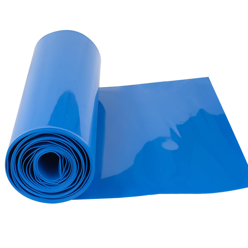 [Australia - AusPower] - Battery Wrap PVC Heat Shrink Wrap Tube for 18650 21700 26650 Lithium Battery DIY Battery Packs Flat Width 3.9in(100mm) Length 9.9ft (3m) Blue 100mm 