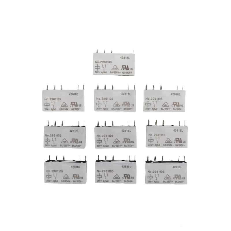 NO.2961105 Phoenix Contact Power Relay 5 Pins 6A 250VAC 24VDC (10) 10