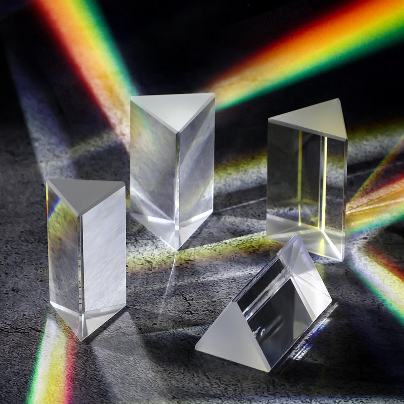 [Australia - AusPower] - 4 Pcs Photography Crystal Prisms Optical Triangular Prism for Teaching Photography Kids Science Physics(2 Inch) 2 Inch 