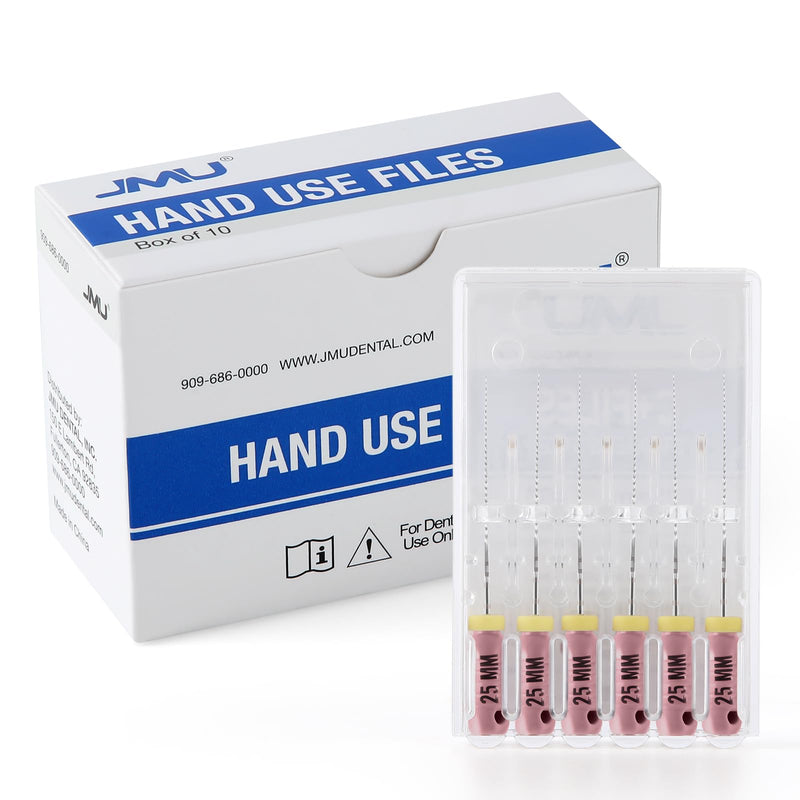 [Australia - AusPower] - JMU 10 Box Endodontic Root Canal C+ Files #06, Stainless Steel Hand Use Files, 25mm, 6pcs/Box #06 (25mm) 