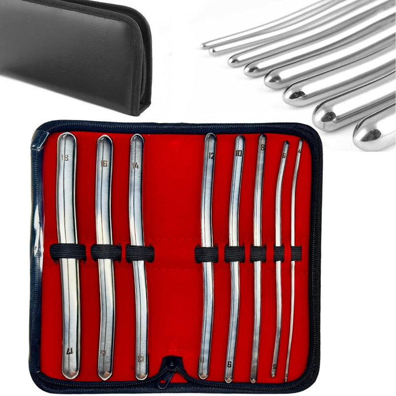 [Australia - AusPower] - Hegar Medical Dilators Sound Set, 7.5 inches Double Ended Urethral Sounds Kit, Hegar Sounds Set, Urethra Dilators Set of 8 Double Ended Instruments 1 