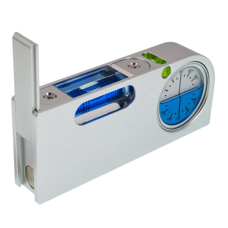 [Australia - AusPower] - Solid aluminum alloy small level ruler tilt angle measurement portable mini adjustable horizontal bubble magnetic universal bubble (blue（blue）) Blue（blue） 