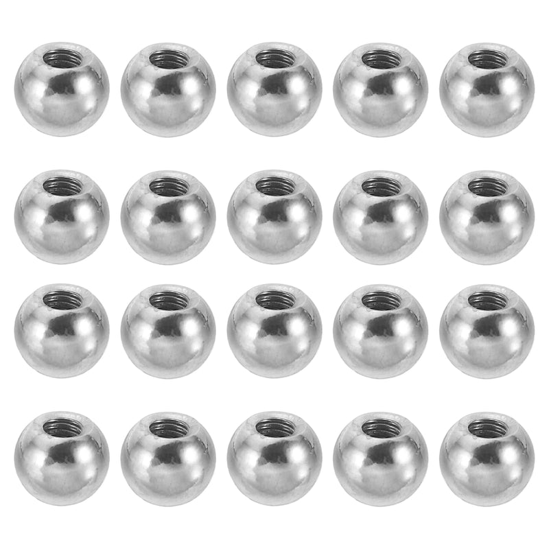 [Australia - AusPower] - PATIKIL M4 x 9mm Ball Nuts Knob, 30 Pack Steel Drilling Ball Caps Blind Hole Handle Nut Decoration for Furniture Lamp or DIY Project, Silver Tone M4x9mm 