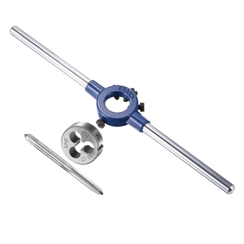 Tap & Die Set 10-32 UNF Die & 11mm-20mm OD / M3-M4 Die High Speed Steel Tap and Wrench Set | 11mm-20mm outer diameter, high-speed steel, M3-M4 die, tap and wrench set