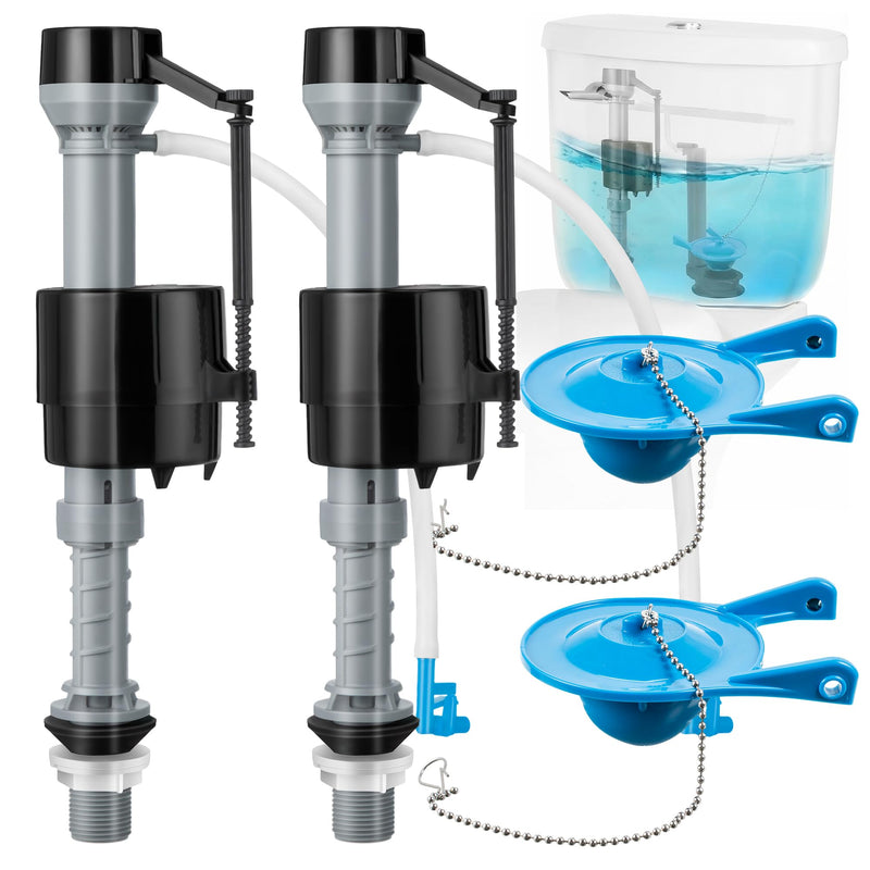 [Australia - AusPower] - Saillong 2 Set Toilet Float Replacement Kit with 3 Inch Flapper, Universal Toilet Fill Valve Height Adjustabletoilet Tank Replacement Kit, Flush Valve Quiet and Easy to Install 