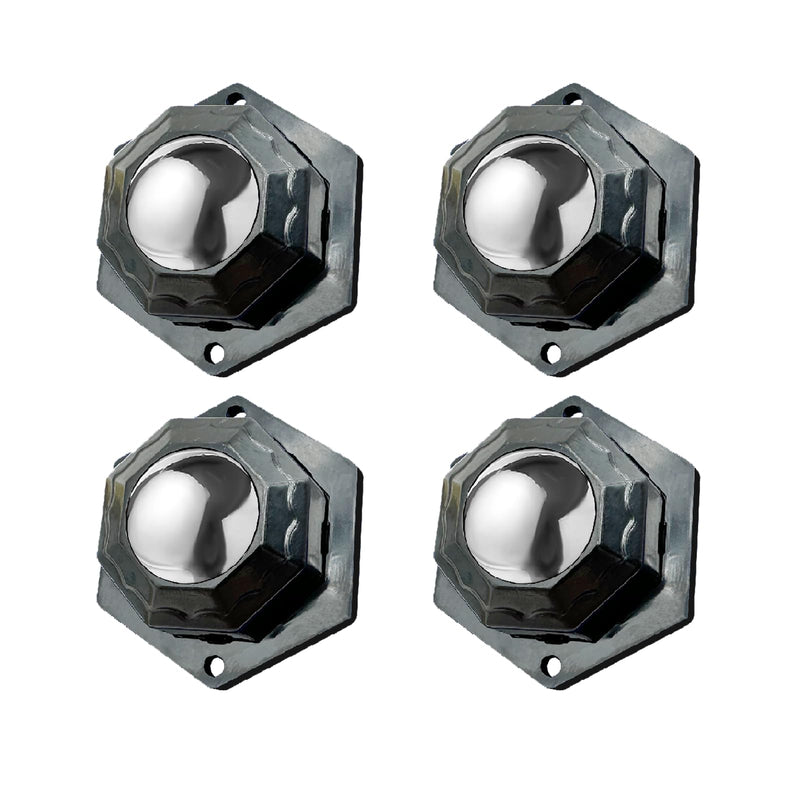 [Australia - AusPower] - Self Adhesive Caster Wheels for Small Furniture, 360°Rotation Mini Caster Wheels for Appliances Storage Bins (4 PCS, Black) Drcoevo 4 Black 1 Big Ball Bearings 