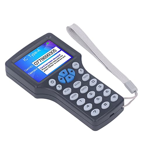 [Australia - AusPower] - NFC Card Reader Duplicator 2.8inch HD Full Color Screen Writer 10 Frequency Key Card with USB Port Supports ISO 14443 A Cards EM Cards AWID Cards 
