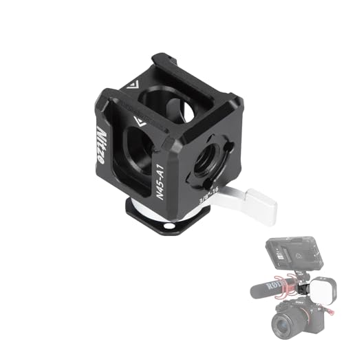 Nitze Triple Cold Shoe Adapter, Quick Release Cold Shoe Mount - N45-A1