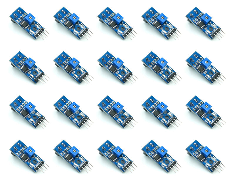 [Australia - AusPower] - 20X Infrared Reflective IR Photoelectric Sensor Switch Module 3.3-5V TCRT5000 Obstacle Avoidance Barrier Line Track Sensor Module Set 