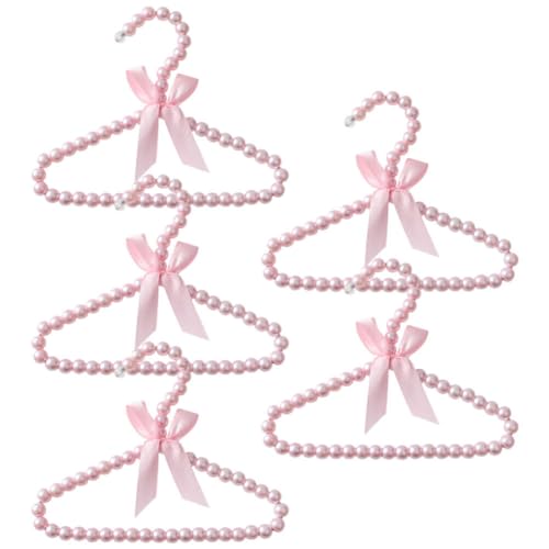 Luxshiny Baby Clothing Hangers 5 Pack Pearl Beaded Hangers for Baby Clothes Toddler Hangers for Closet Organizer Decorative Anti-Slip Nursery and Pet Clothes Hanger 9.84 X 7.48 X 0.39 in
