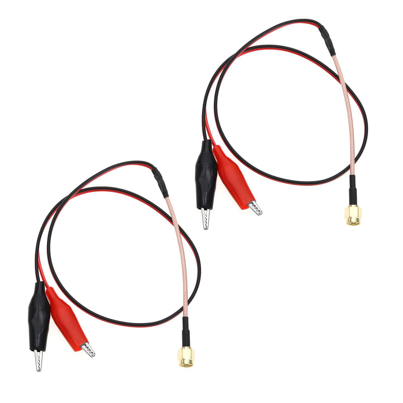 [Australia - AusPower] - 2pcs Crocodile Clip Test Cable SMA Male to Crocodile Clip Test Line RF Cable Connection Line RG316 Cable for Laboratory Electrical Testing Work 