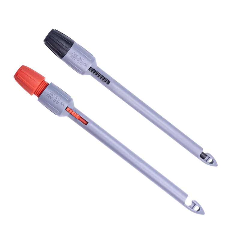 [Australia - AusPower] - Heavy Duty Wire Piercing Probe Insulation Piercing Clip Set Push on 4mm Push Banana Plug Multimeter Test Leads Multi Testers Needle Accessories 4mm Plug(Extended Edition) 