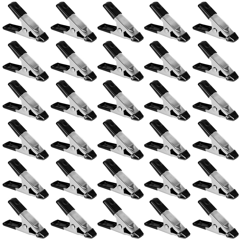 [Australia - AusPower] - HANSOM 30 Pcs Small Clamps,Garden 2 Inch Mini Spring Clips Clamps Heavy Duty for Crafts/Backdrop/Greenhouse,Metal Chip Clips Open Mouth is 3/4 Inch for Woodworking Photography 