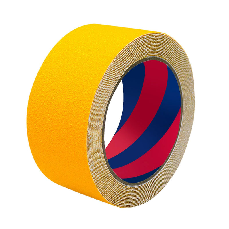 Anti Slip Tape with Bright Yellow Grip Stripes 2 Inch x 33 Feet Waterproof Hazard Caution Warning Tape for Outdoor Stairs, Step Treads, Ramp, Skateboard