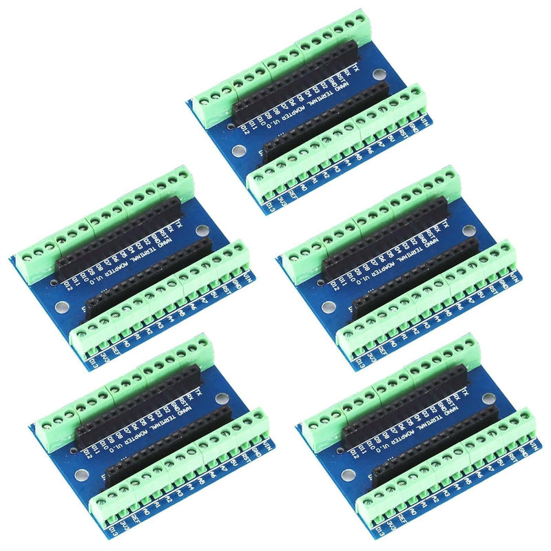 Nano V3-GERUI Board Terminal Adapter Board, Nano Module Pack of 5 | Nano IO V1.O expansion board, simple expansion board with screw terminals
