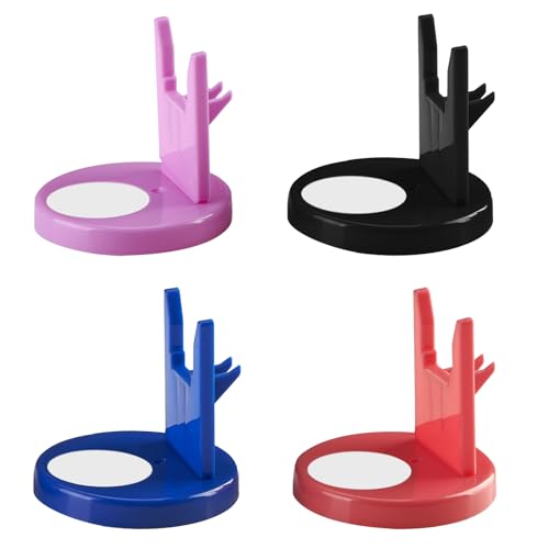 HiempTru 4-pack hot melt glue gun stands with non-stick pads for adhesive dispenser accessories