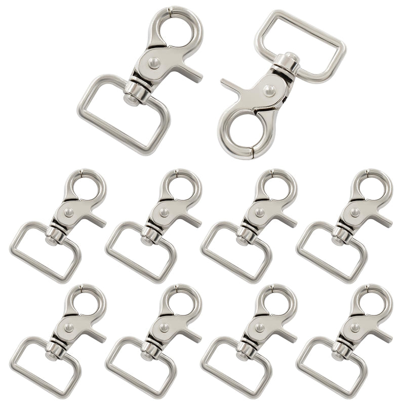 [Australia - AusPower] - 10Pcs Swivel Snap Hooks Heavy Duty, Trigger Snap Clasp Keychain Hook Lobster Claw Clips for Key Chains Flag Pole Dog Leash 