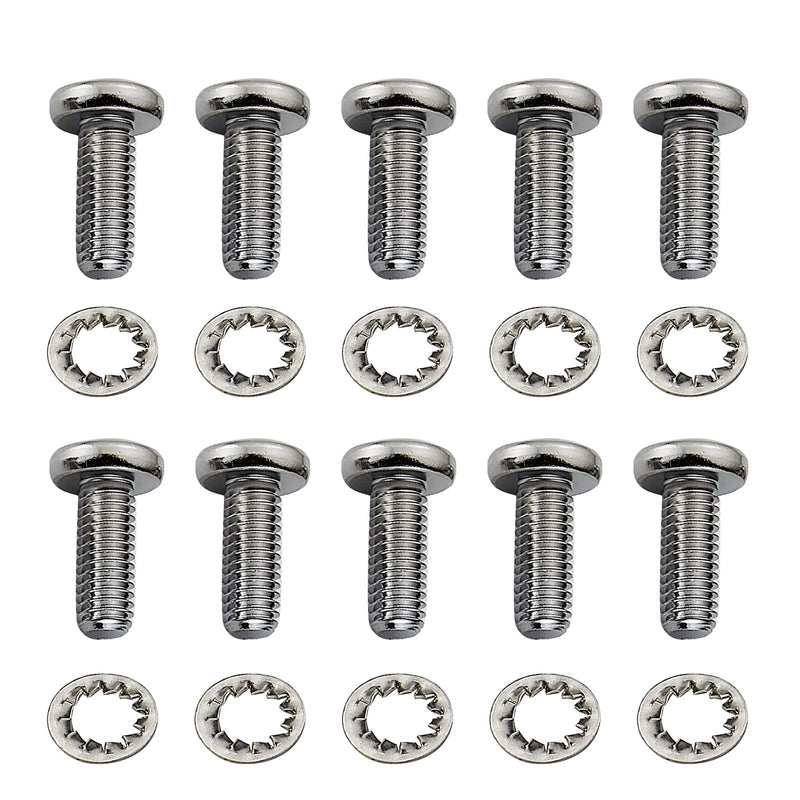10PCS Screws Chrome Front Disc Brake Rotor TORX Bolts Fit for Harley davidson Touring Dyna Softail Sportster Street Glide with Cast Wheels OEM #43655 5/16-18*2