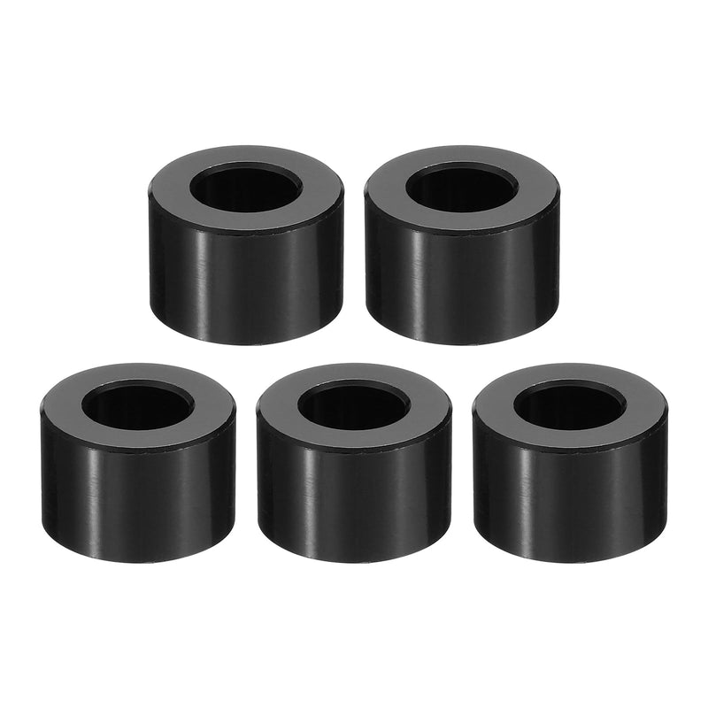 [Australia - AusPower] - PATIKIL M10 Aluminum Spacers, 5 Pcs Metal Spacer Aluminum 3/8" ID x 3/4" OD x 9/16" L Aluminum Spacer Screw Standoff Round for 3/8" or M10 Screw Bolts 9/16" Black 
