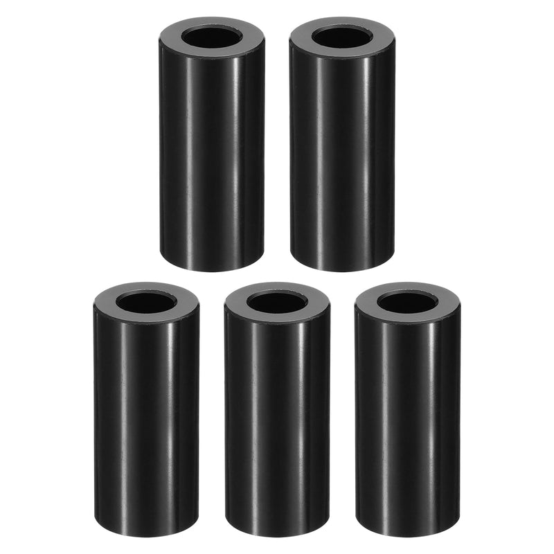 [Australia - AusPower] - PATIKIL M10 Aluminum Spacers, 5 Pcs Metal Spacer Aluminum M10 x 3/4" OD x 2" L Aluminum Spacer Screw Standoff Round for 3/8" or M10 Screw Bolts 2 Inch Black 
