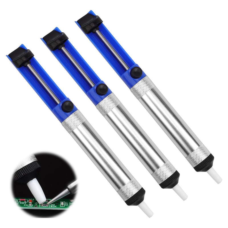 Pack of 3 Antistatic Desoldering Iron, Antistatic Soldering Pump with Teflon Tip, Desoldering Pump for Desoldering & Soldering Extraction, for Soldering Small Components