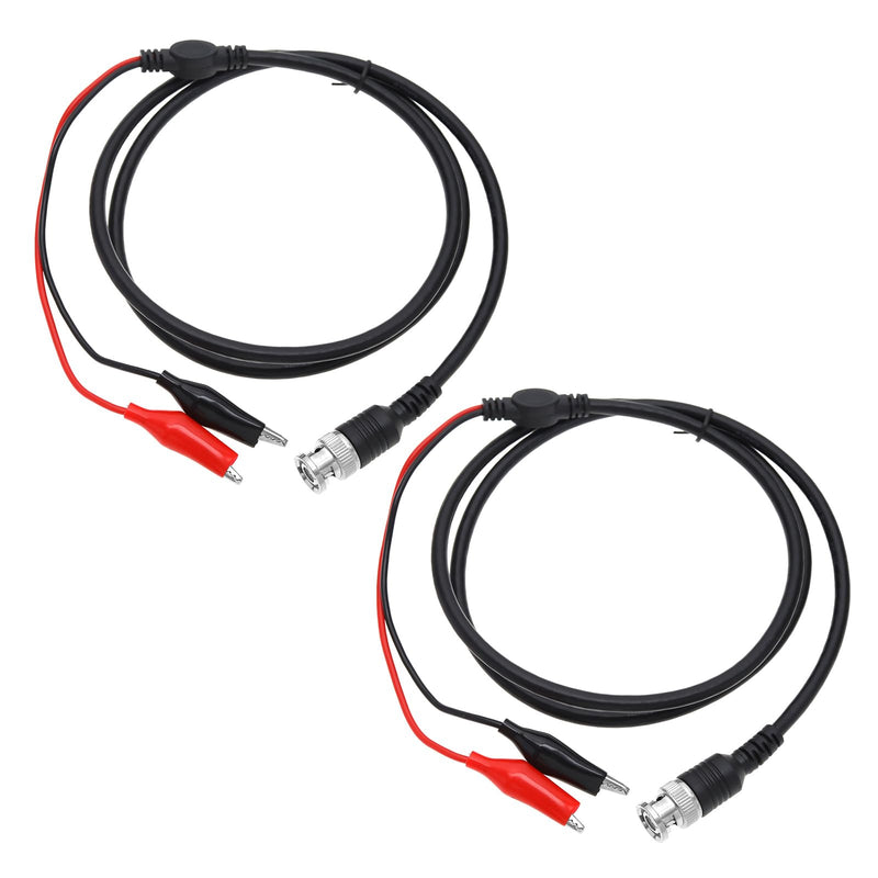 [Australia - AusPower] - 2pcs BNC Double Alligator Clip Test Cable P1011 BNC Probe Cable BNC Q9 to Double Alligator Clip Test Cable Probe Leads Oscilloscope Test 